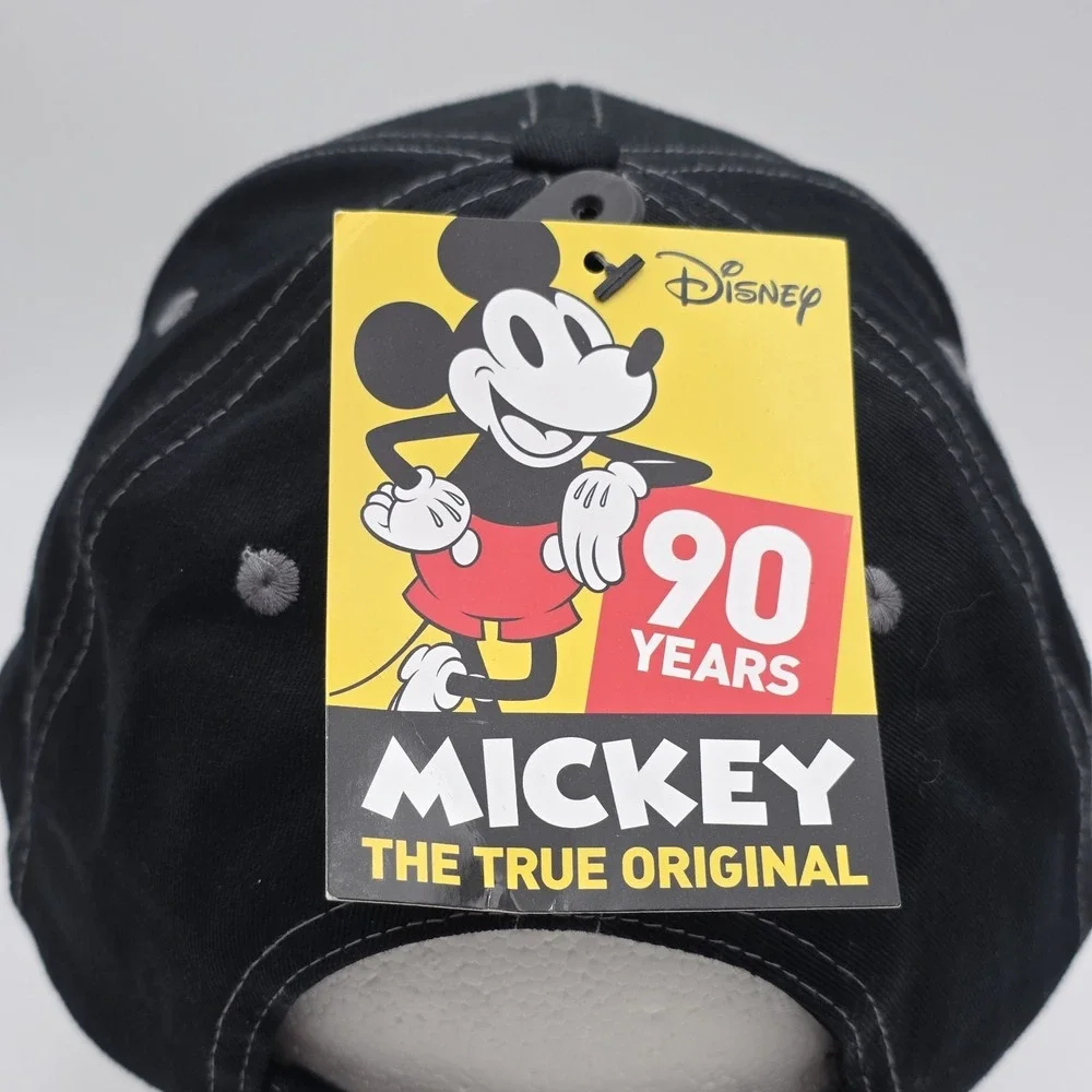 Disney Parks Strapback Hat Adult Black‎ Script Logo Embroidered Adjustable Cap